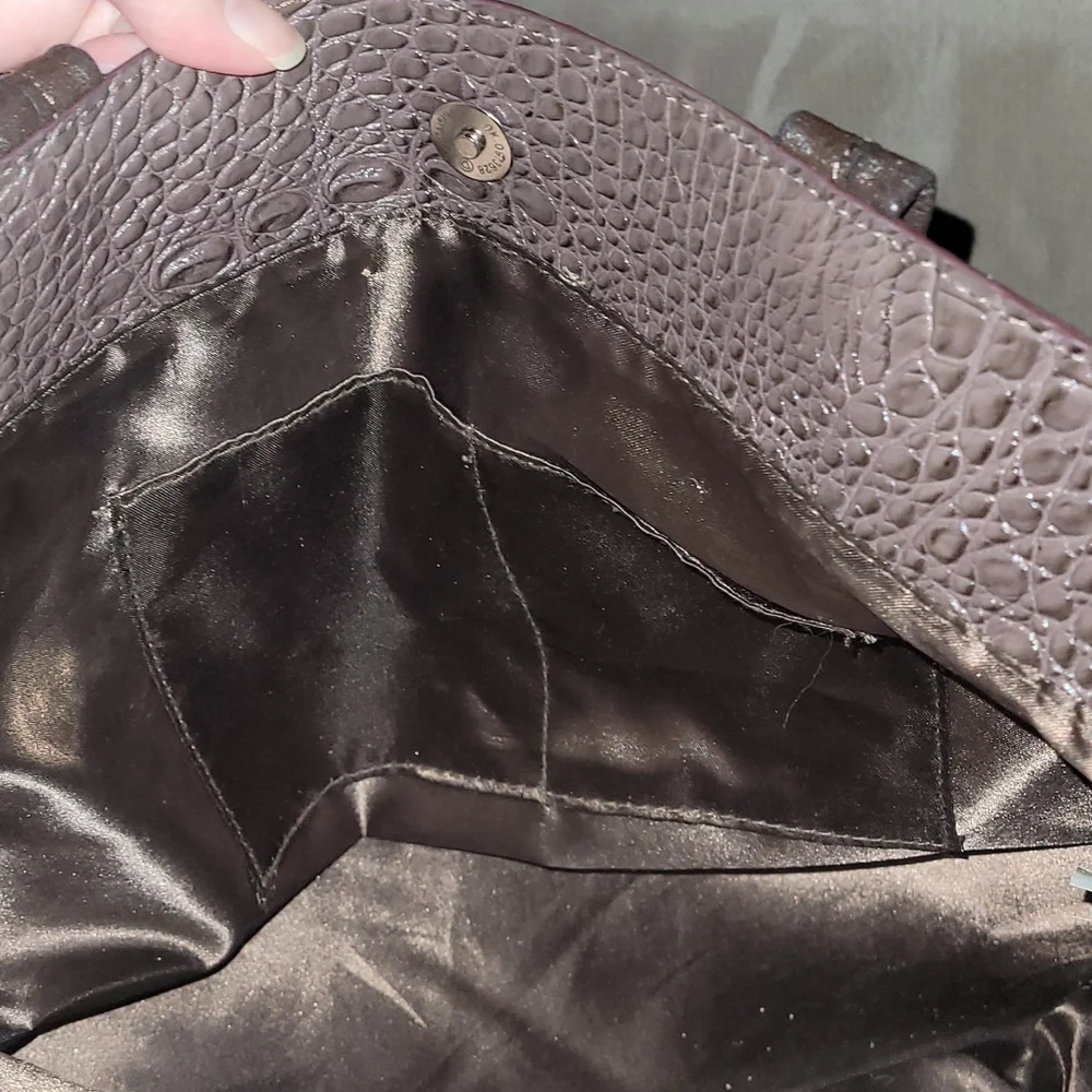 Jana Feifer Purse Leather & Faux Alligator/Crocodile/Snakeskin Print - Picture 4 of 6